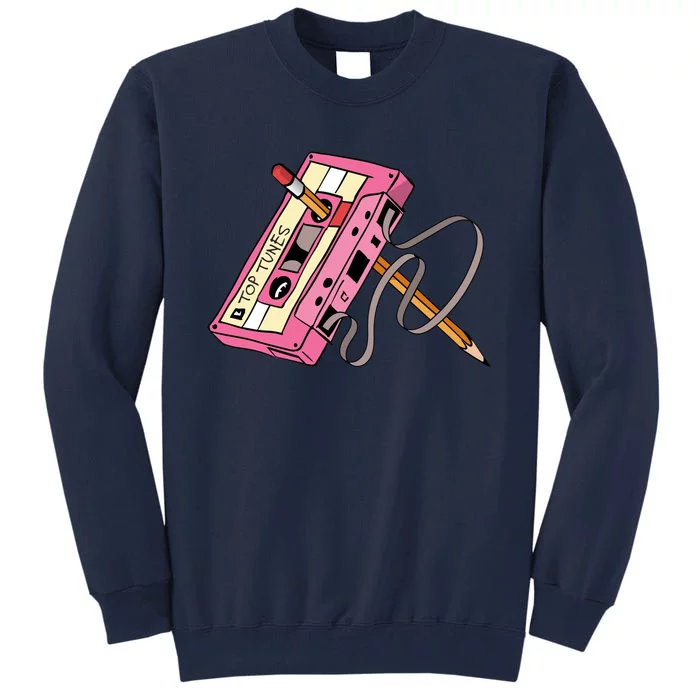 Top Tunes Retro 80s Back To School Tall Sweatshirt