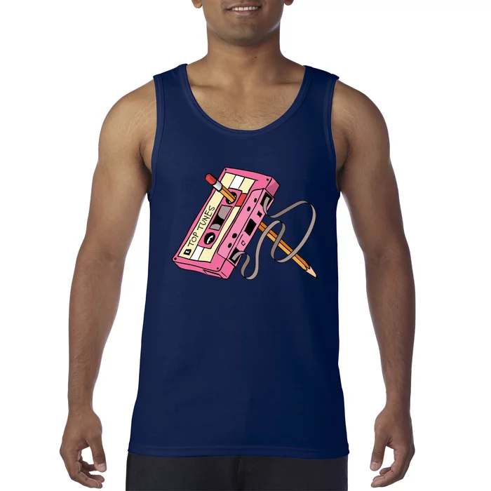 Top Tunes Retro 80s Back To School Tank Top