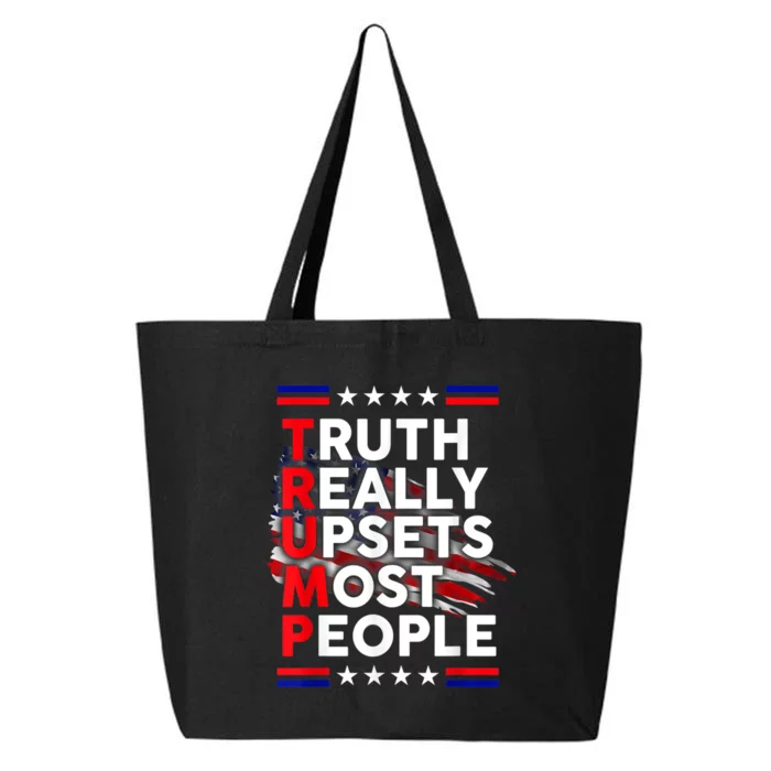 Trump Truth Really Upset Most People Trump 2024 America Flag 25L Jumbo Tote