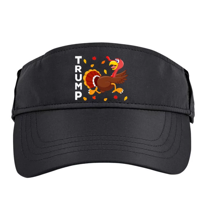 Thanksgiving Turkey Running Funny Anti Trump 2024 Adult Drive Performance Visor