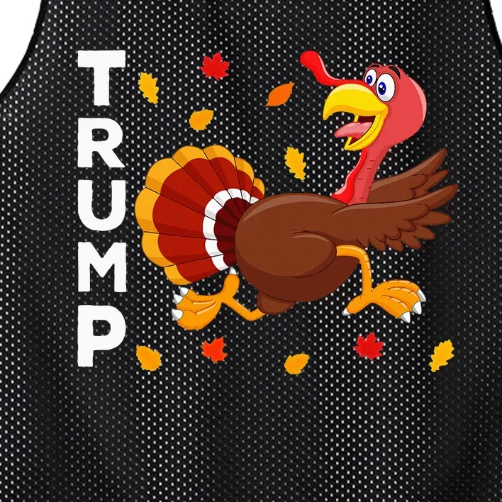 Thanksgiving Turkey Running Funny Anti Trump 2024 Mesh Reversible Basketball Jersey Tank