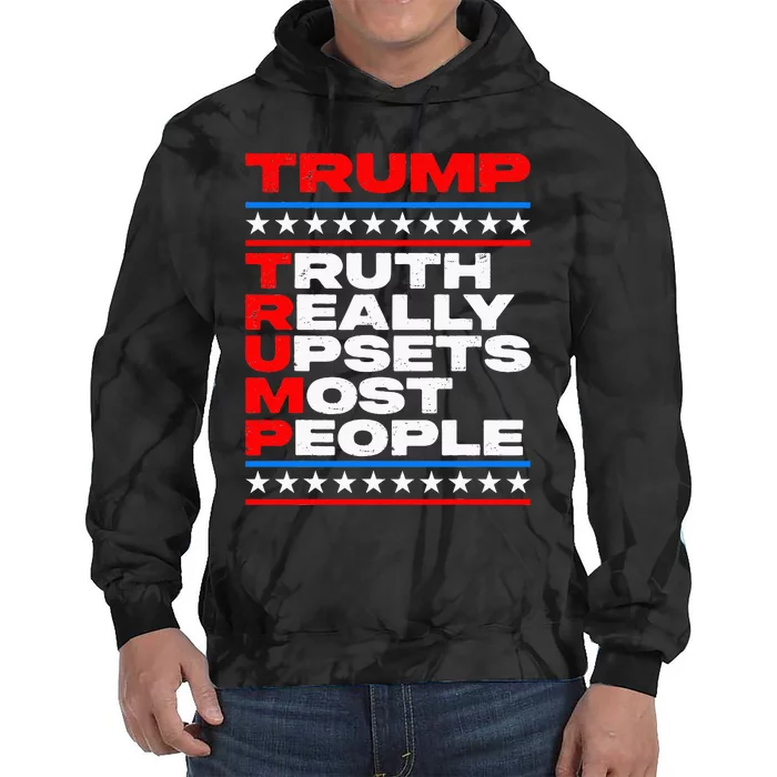 Trump Truth Really Upset Most People American Flag 2024 MAGA Tie Dye Hoodie