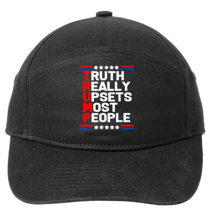 Trump Truth Really Upset Most People Trump 2024 America Flag 7-Panel Snapback Hat