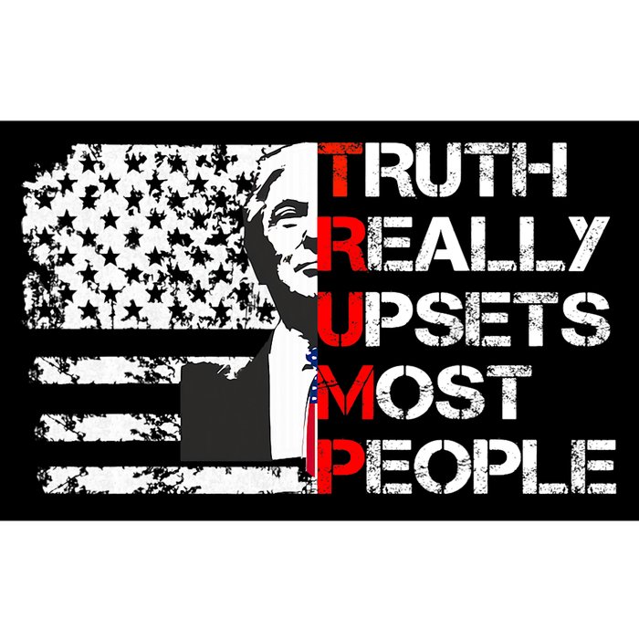 Trump Truth Really Upset Most People Trump 2024 America Flag Bumper Sticker