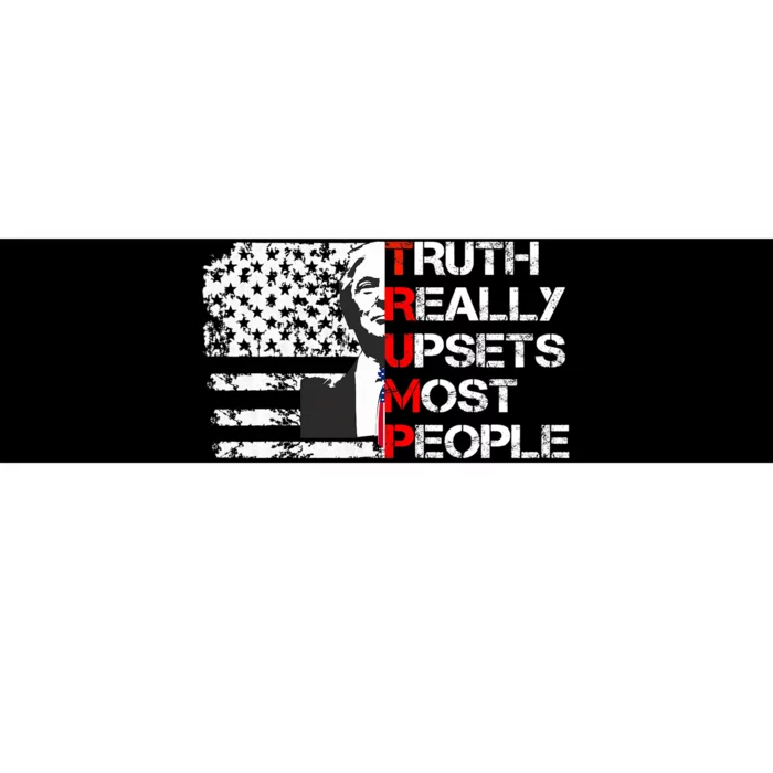 Trump Truth Really Upset Most People Trump 2024 America Flag Bumper Sticker