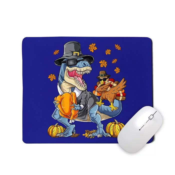 Thanksgiving Turkey Riding T Rex Dinosaur Toddler Boys Gift Mousepad