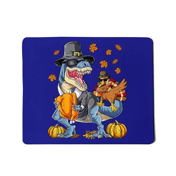 Thanksgiving Turkey Riding T Rex Dinosaur Toddler Boys Gift Mousepad