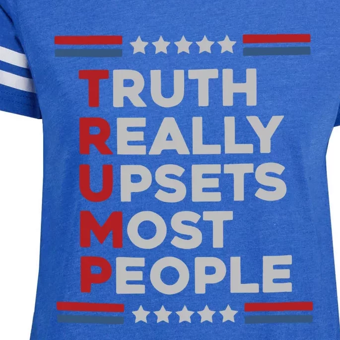 Trump Truth Really Upsets Most People Enza Ladies Jersey Football T-Shirt