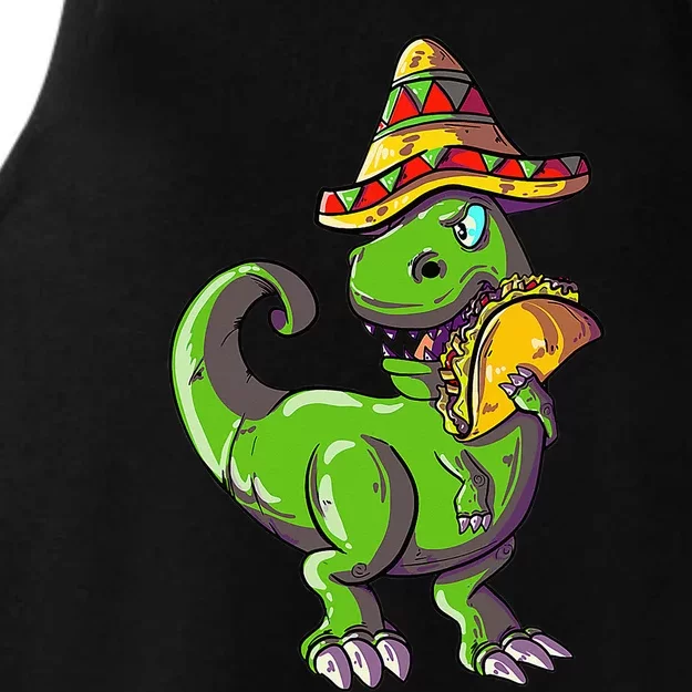 Tacosaurus T Rex Mexico Taco Dinosaurier Cinco de Mayo Gift Ladies Tri-Blend Wicking Tank