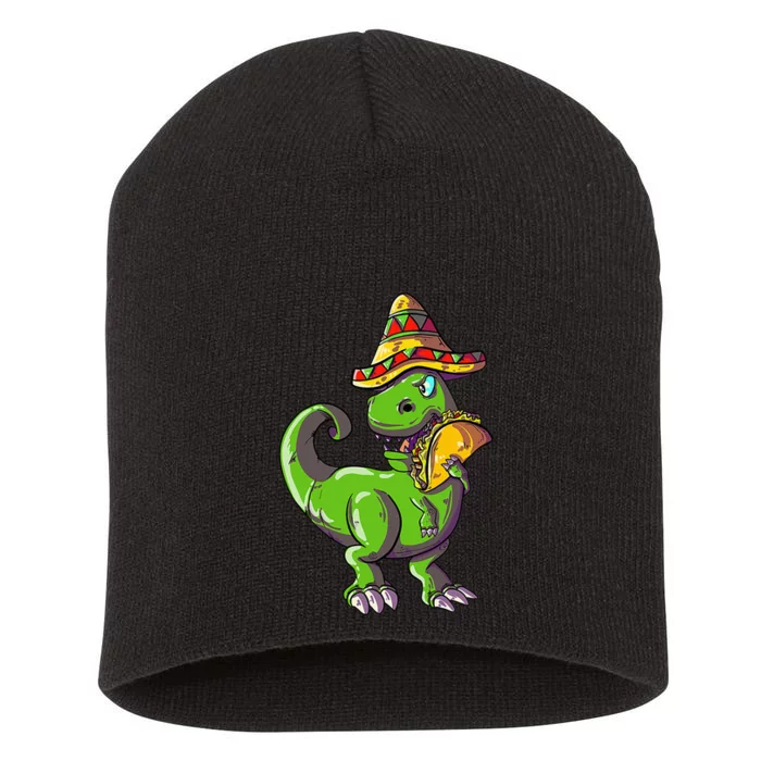 Tacosaurus T Rex Mexico Taco Dinosaurier Cinco de Mayo Gift Short Acrylic Beanie