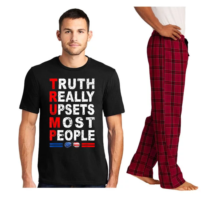 Trump Truth Really Funny Upset Retro Most People Trump 2024 Pajama Set