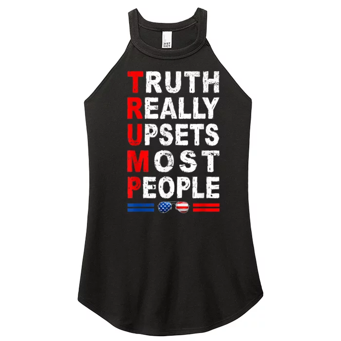 Trump Truth Really Funny Upset Retro Most People Trump 2024 Women’s Perfect Tri Rocker Tank