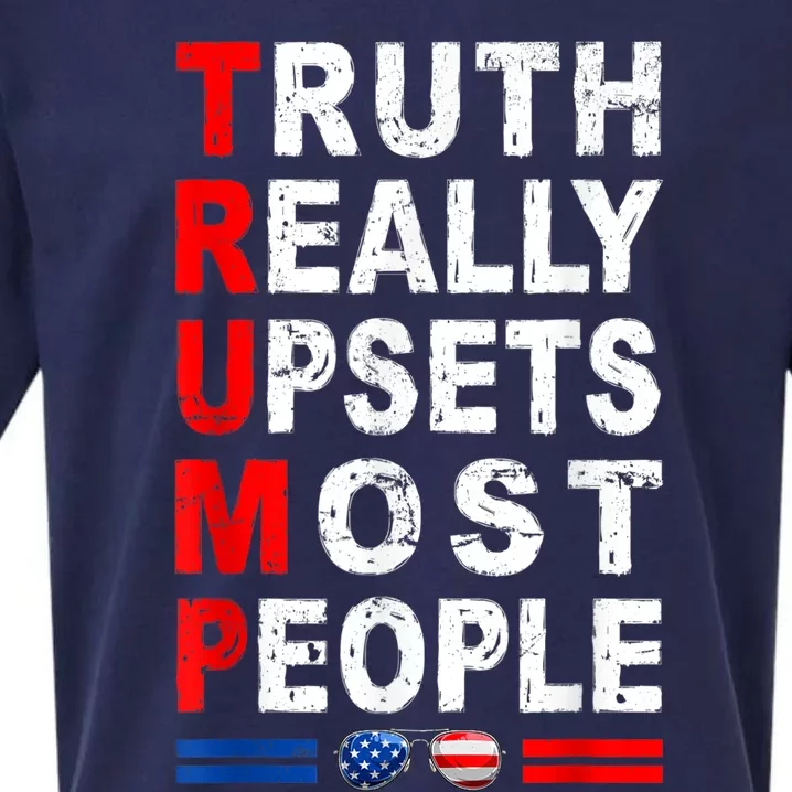 Trump Truth Really Funny Upset Retro Most People Trump 2024 Sueded Cloud Jersey T-Shirt