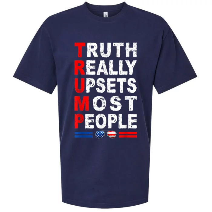 Trump Truth Really Funny Upset Retro Most People Trump 2024 Sueded Cloud Jersey T-Shirt