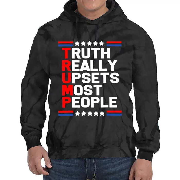 Trump Truth Really Upset Most People Trump 2024 America Flag Tie Dye Hoodie