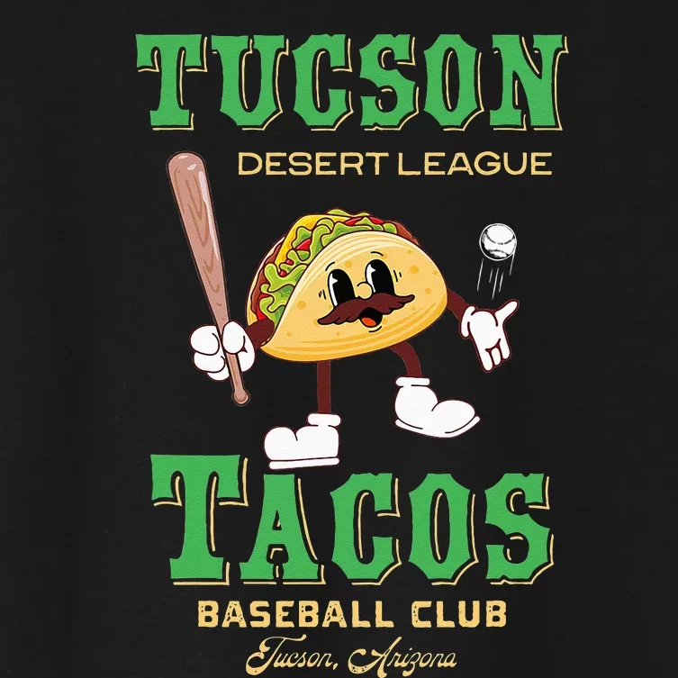 Tucson Tacos Retro Minor League Baseball Team Women's Crop Top Tee