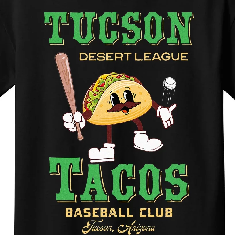 Tucson Tacos Retro Minor League Baseball Team Kids T-Shirt