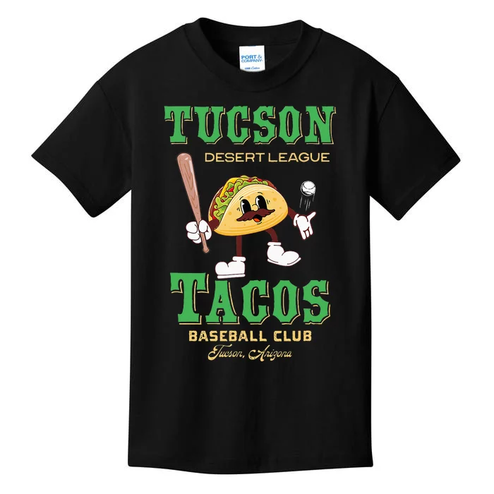 Tucson Tacos Retro Minor League Baseball Team Kids T-Shirt