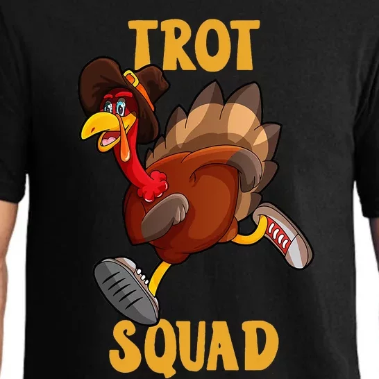 Turkey Trot Squad Funny Thanksgiving Day 5K Run Pilgrim Pajama Set