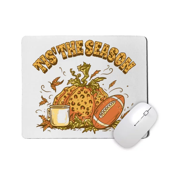 Tis The Season Football Pumpkin Mousepad