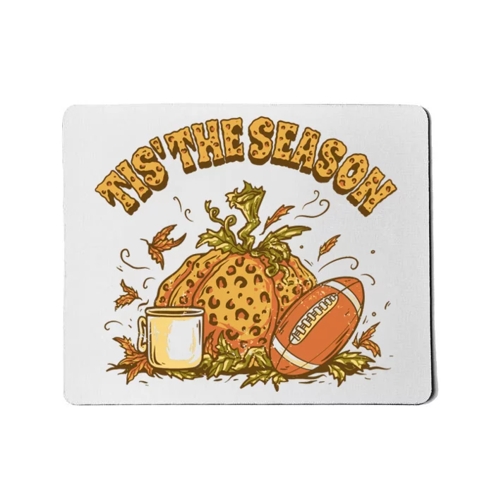 Tis The Season Football Pumpkin Mousepad