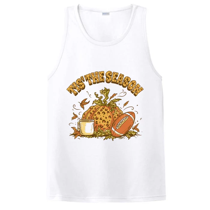 Tis The Season Football Pumpkin Performance Tank