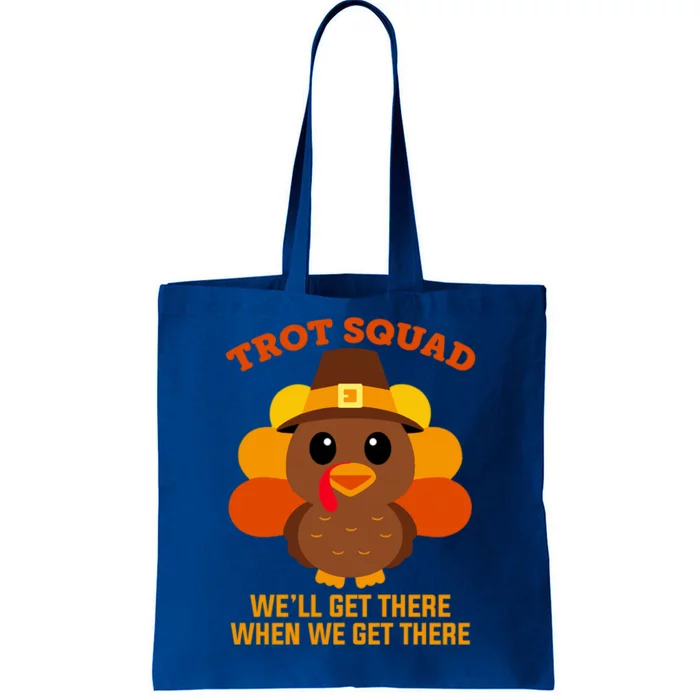 Turkey Trot Squad Funny Gift Cute Turkey Thanksgiving Costume Gift Tote Bag