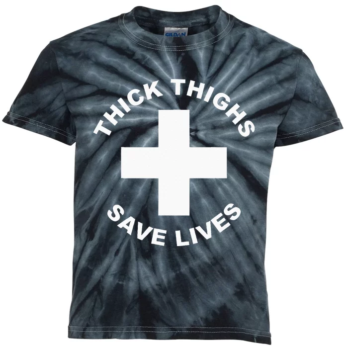 Thick Thighs Save Lives Gym Workout Thick Thighs Kids Tie-Dye T-Shirt