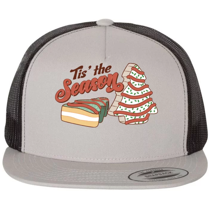 Tis The Season Christmas Snake Flat Bill Trucker Hat