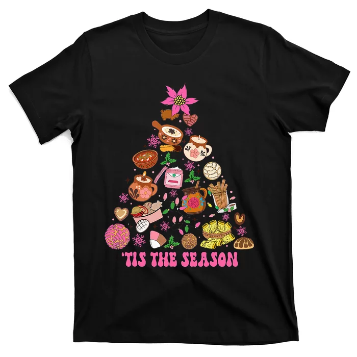 Tis The Season Mexican Christmas Tree Tamales Pan Dulce T-Shirt