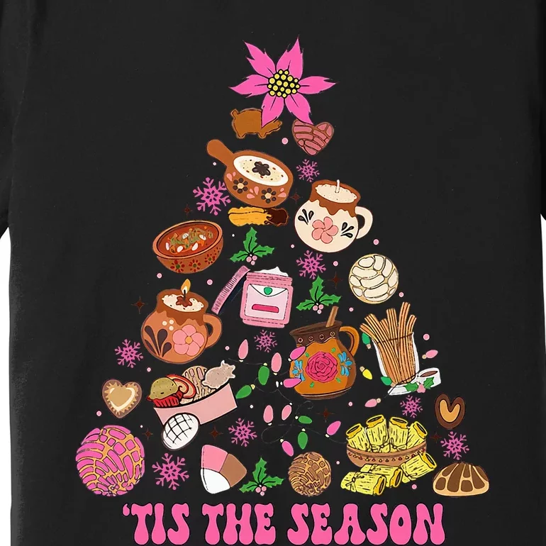 Tis The Season Mexican Christmas Tree Tamales Pan Dulce Premium T-Shirt