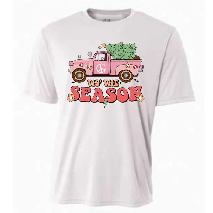 Tis The Season Retro Truck Christmas Cooling Performance Crew T-Shirt