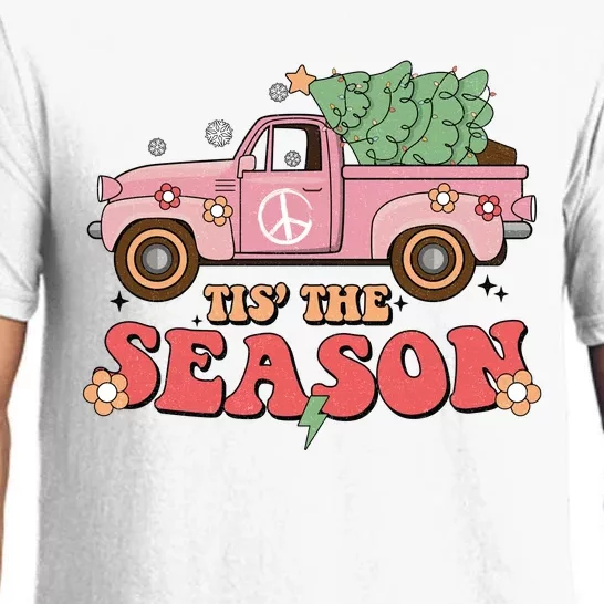 Tis The Season Retro Truck Christmas Pajama Set