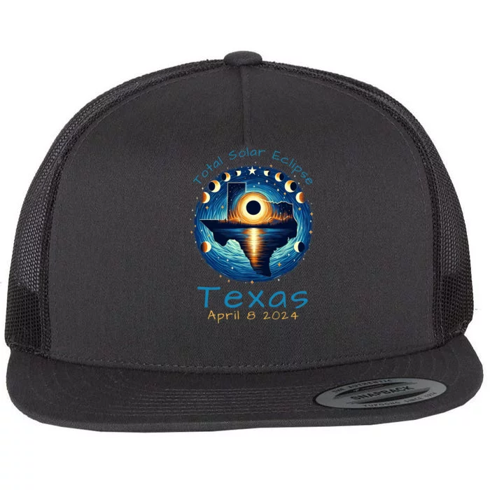 Texas Total Solar Eclipse April 8 2024 Texas Solar Eclipse Flat Bill Trucker Hat