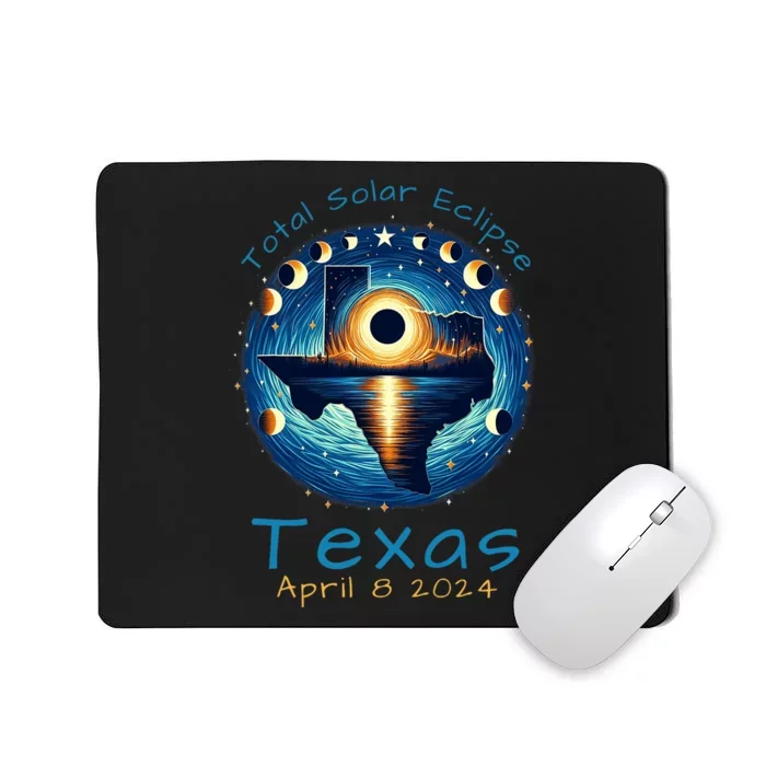 Texas Total Solar Eclipse April 8 2024 Texas Solar Eclipse Mousepad