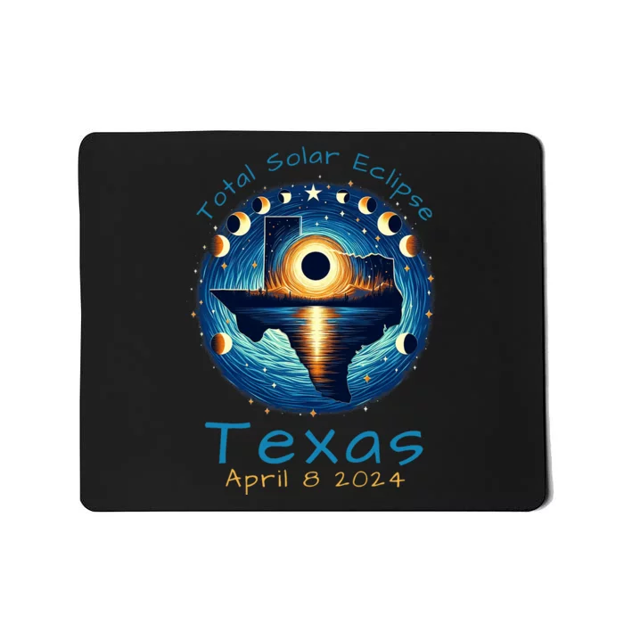 Texas Total Solar Eclipse April 8 2024 Texas Solar Eclipse Mousepad