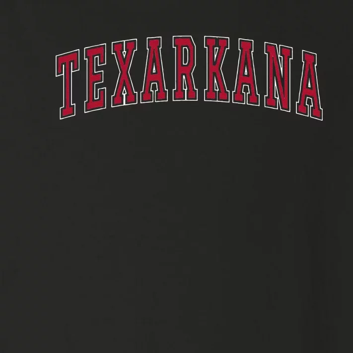 Texarkana Texas Souvenir Sport College Style Red Text Toddler Long Sleeve Shirt