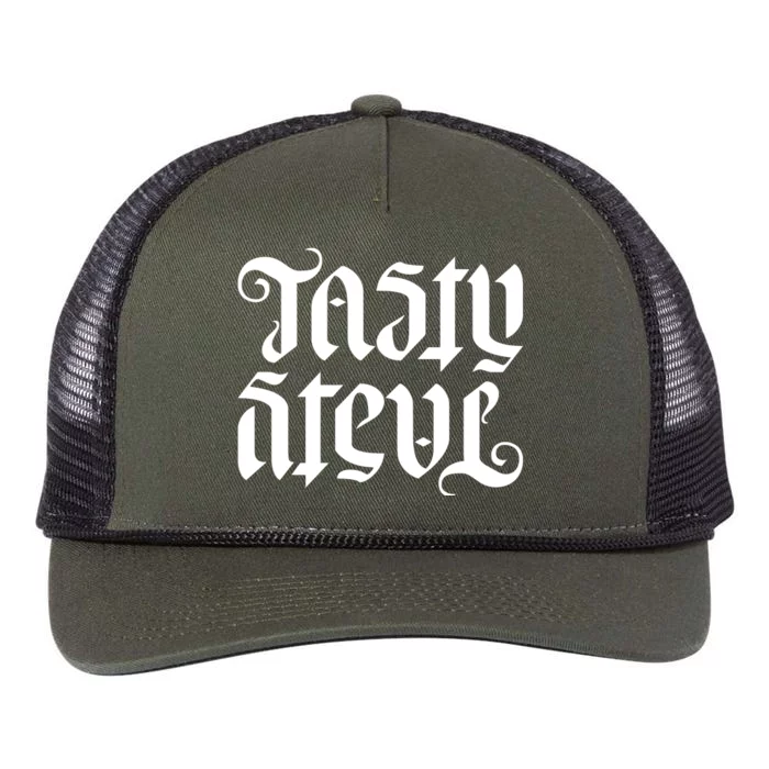 Teno.Gg Tasty Steve Ambigram Retro Rope Trucker Hat Cap