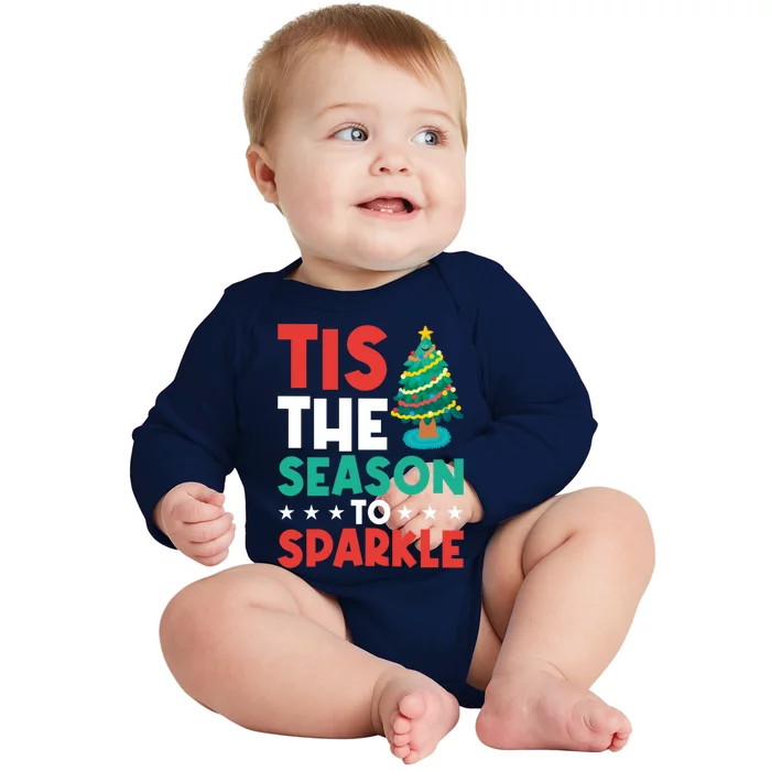 Tis The Season To Cute Gift Baby Long Sleeve Bodysuit