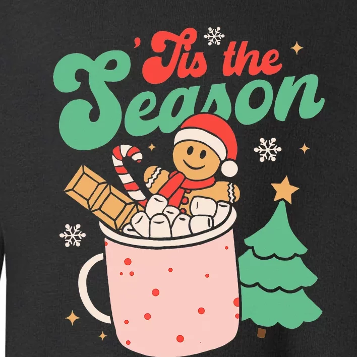 Tis The Season Christmas Hot Cocoa Gingerbread Cookie Pajama Toddler Sweatshirt