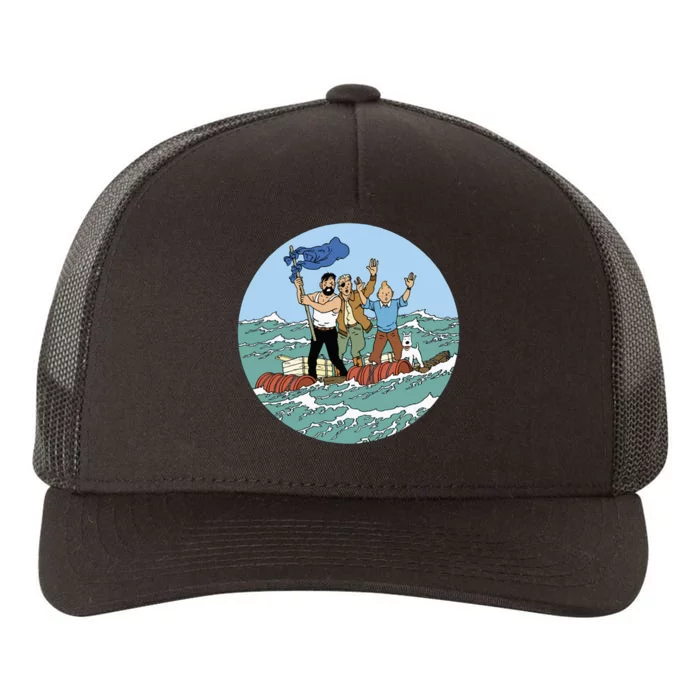 Tin Tin Sea Adventure With Captain Haddock Yupoong Adult 5-Panel Trucker Hat