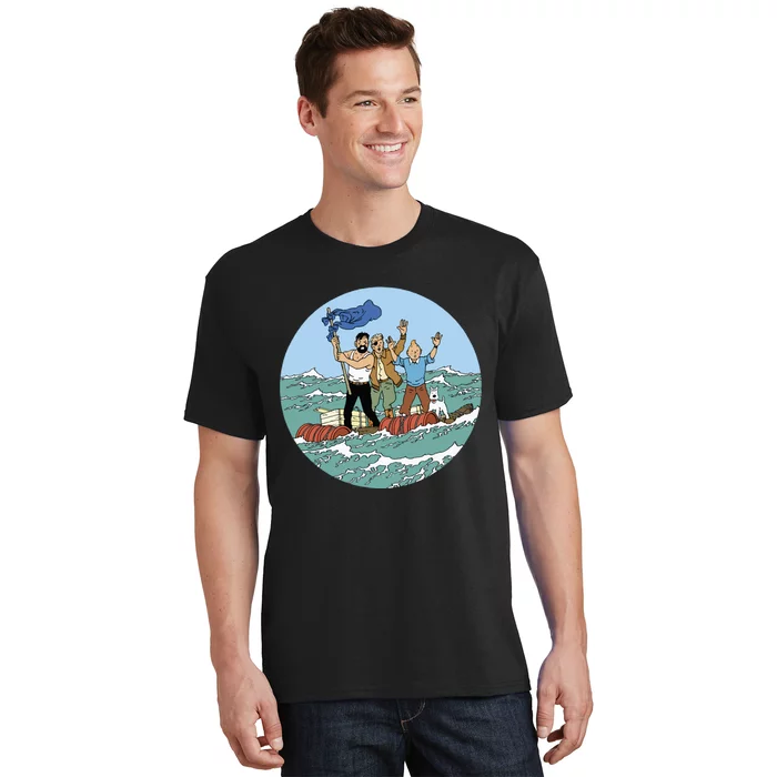 Tin Tin Sea Adventure With Captain Haddock T-Shirt