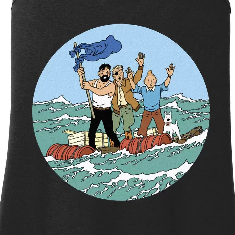 Tin Tin Sea Adventure With Captain Haddock Ladies Essential Tank