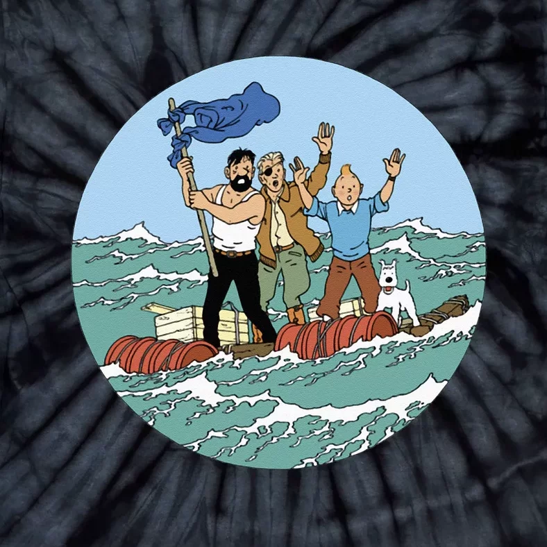 Tin Tin Sea Adventure With Captain Haddock Tie-Dye T-Shirt