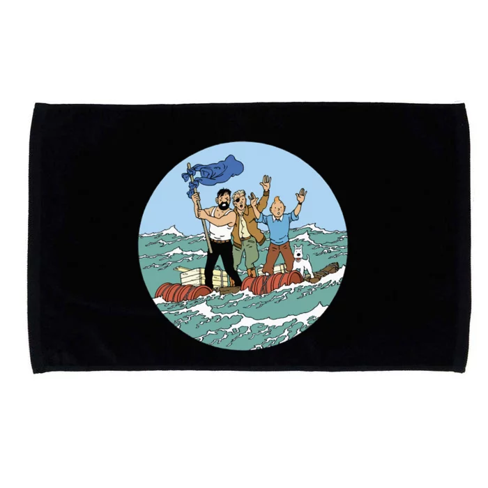 Tin Tin Sea Adventure With Captain Haddock Microfiber Hand Towel