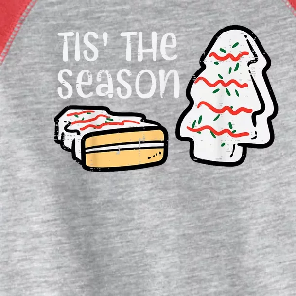 Tis The Season Christmas Tree Cake Xmas Toddler Fine Jersey T-Shirt