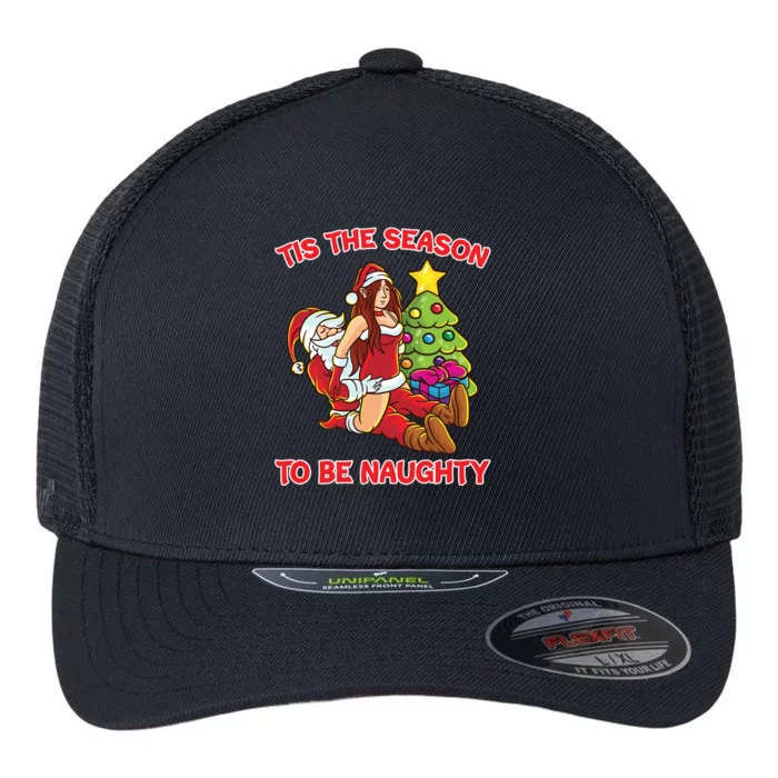 Tis The Season To Be Naughty Humping Santa Claus Love Couple Meaningful Gift Flexfit Unipanel Trucker Cap