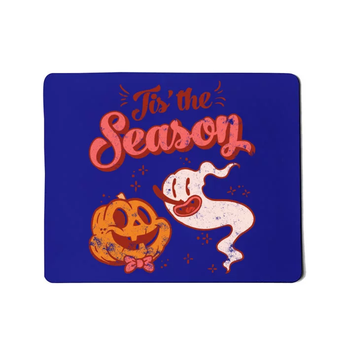 Tis' The Season Pumpkin Ghost Retro Halloween Costume Party Gift Mousepad