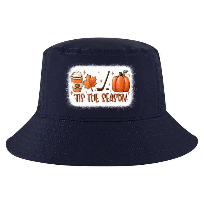 Tis The Season Hockey Latte Leaves Hello Pumpkin Fall Gift Cool Comfort Performance Bucket Hat