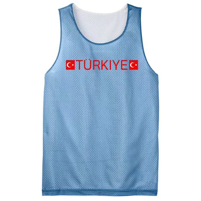 Turkiye Turkish Sports Jersey Style Turkey Flag Mesh Reversible Basketball Jersey Tank